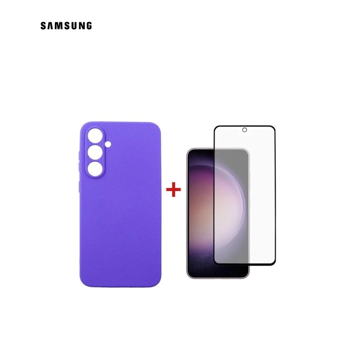 Чехол для мобильного телефона Dengos Kit for Samsung Galaxy S23 FE case + glass (Purple) (DG-KM-12)