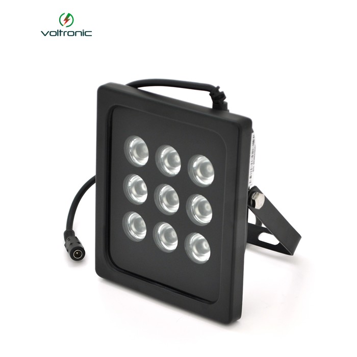 ІЧ-прожектор GY-IR90009. 12V, 9W, 9LED, IP66, 850Нм, кут огляду 90 &deg;, дальність до 100м.