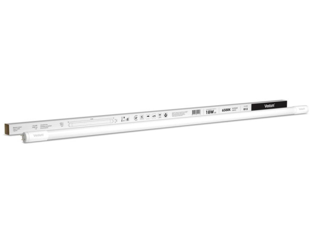 Лампочка Vestum T8 1200мм 18W 1600Лм 6500K 175-250V G13 (1-VS-4002)