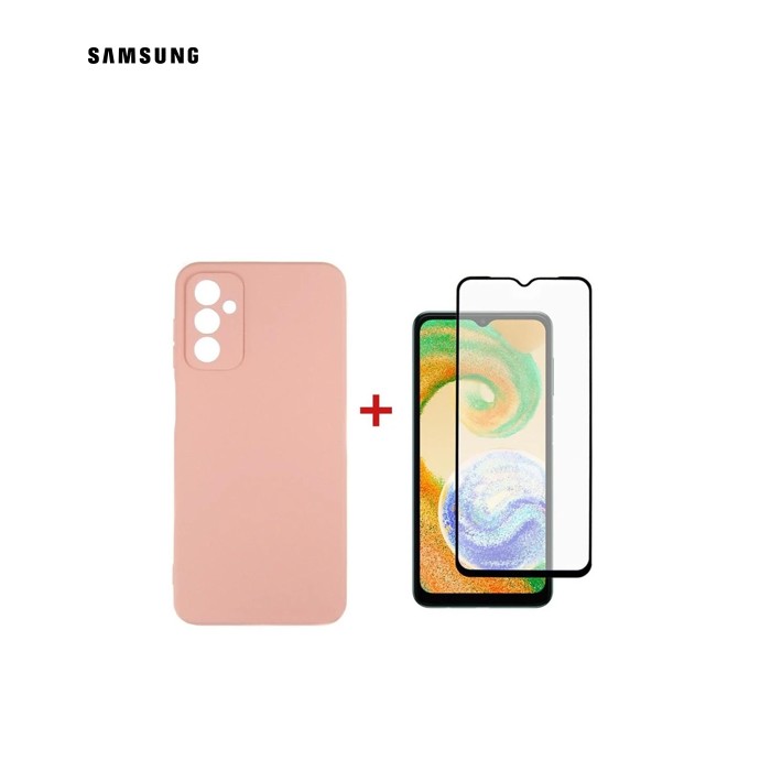 Чехол для мобильного телефона Dengos Samsung Galaxy A04s Case + Glass (Pink) (DG-KM-77)