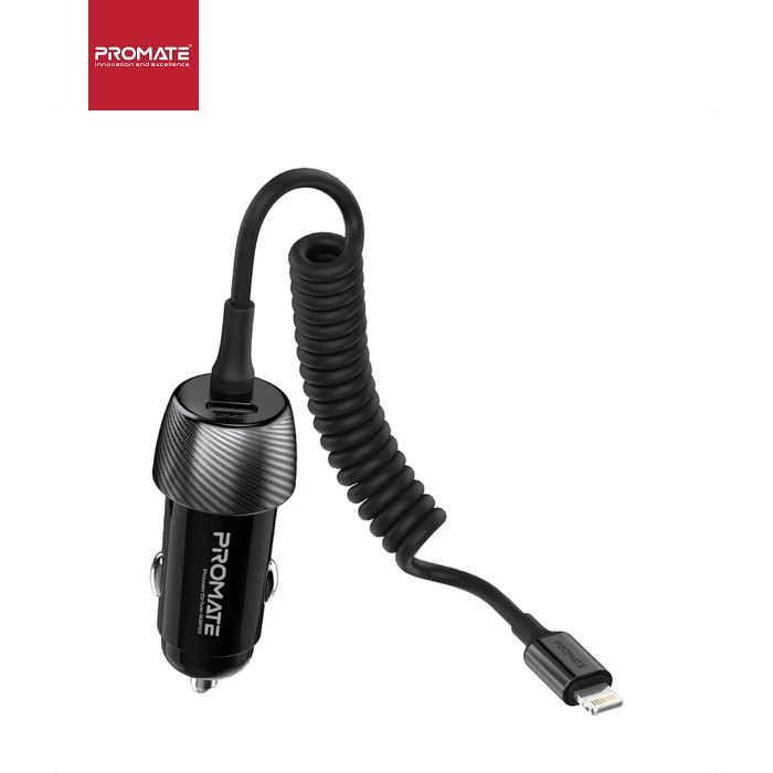 Зарядний пристрій Promate 33W USB-C port + Lightning cable (powerdrive-33pdi.black)