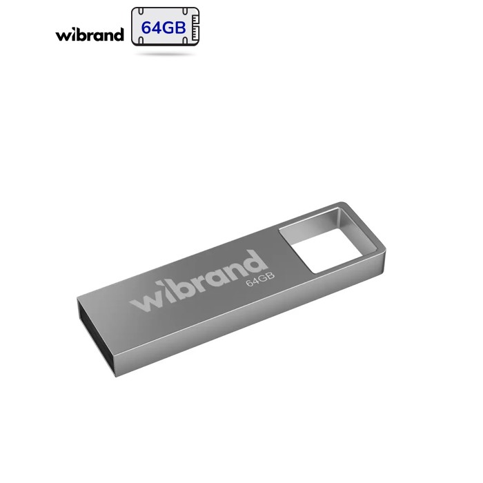 USB флеш накопитель Wibrand 64GB Shark Silver USB 2.0 (WI2.0/SH64U4S)