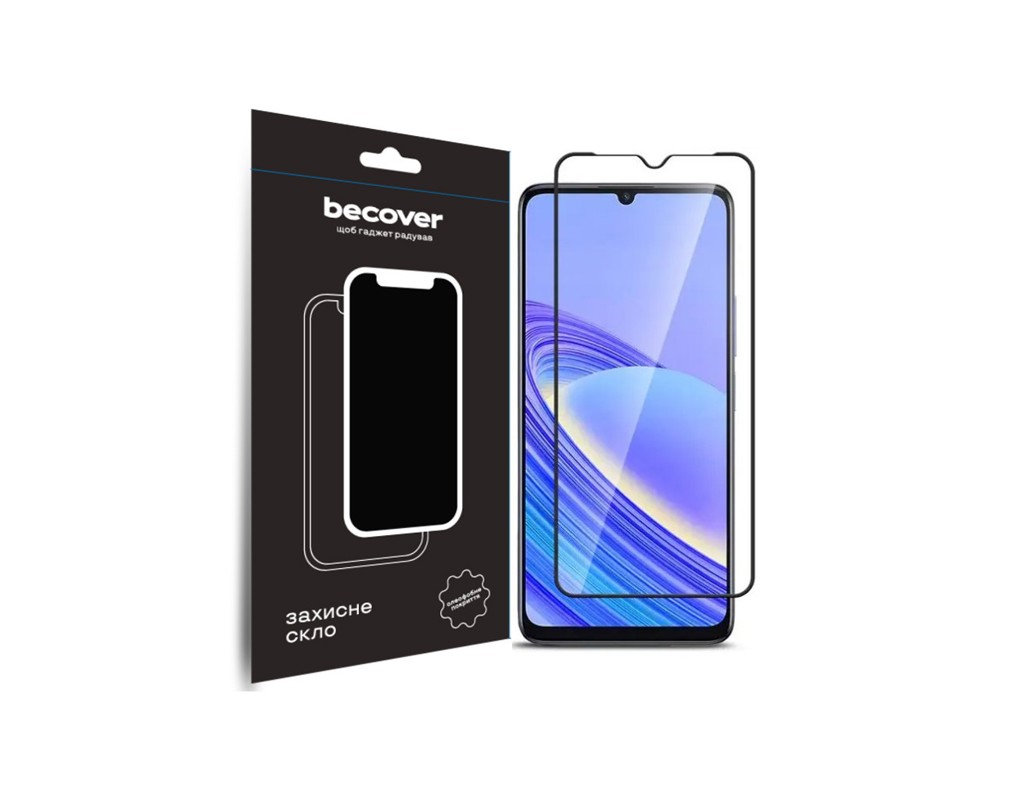 Стекло защитное BeCover TCL 40 SE (T610K2) Black (711380)