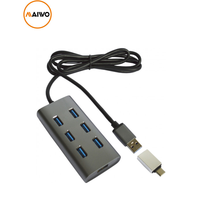 Концентратор Maiwo USB 3.0 Type-A / Type-C to 7х USB3.0 (KH700)