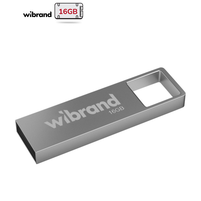 USB флеш накопичувач Wibrand 16GB Shark Silver USB 2.0 (WI2.0/SH16U4S)