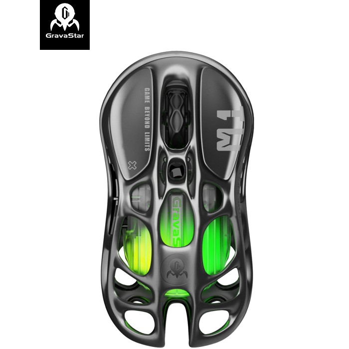 Мышка GravaStar Mercury M1 Pro magnesium alloy body BT/WL/USB-A RGB Gunmetal Gray (GRAVASTARM1PRO_GRY)