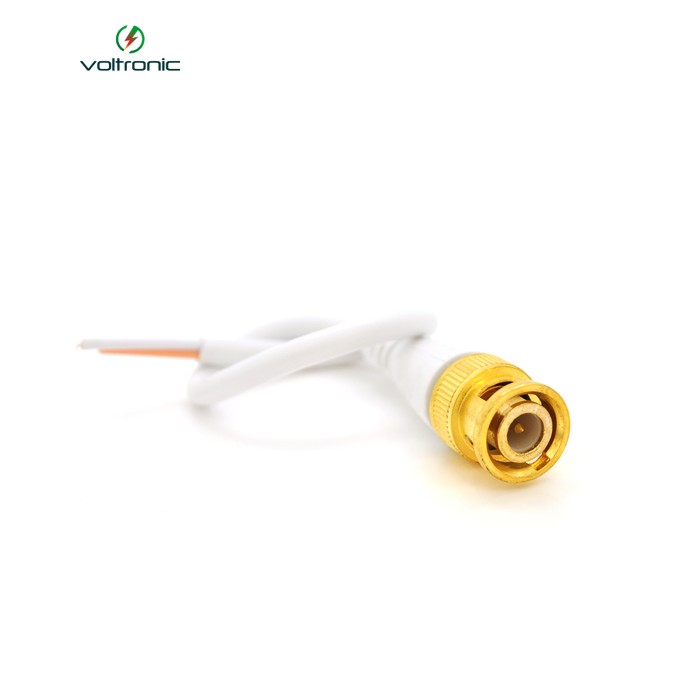 Роз'єм живлення двожильний BNC-M => кабель довжиною 10см, White, OEM Q50