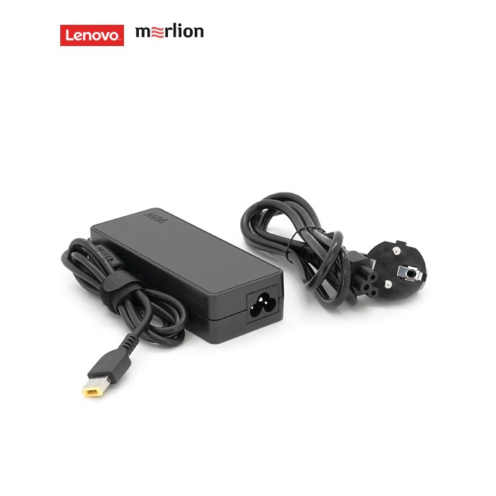 Блок живлення MERLION для ноутбука LENOVO 20V 4,5A (90 Вт) штекер FOR YOGA, довжина 0,9 м + кабель живлення