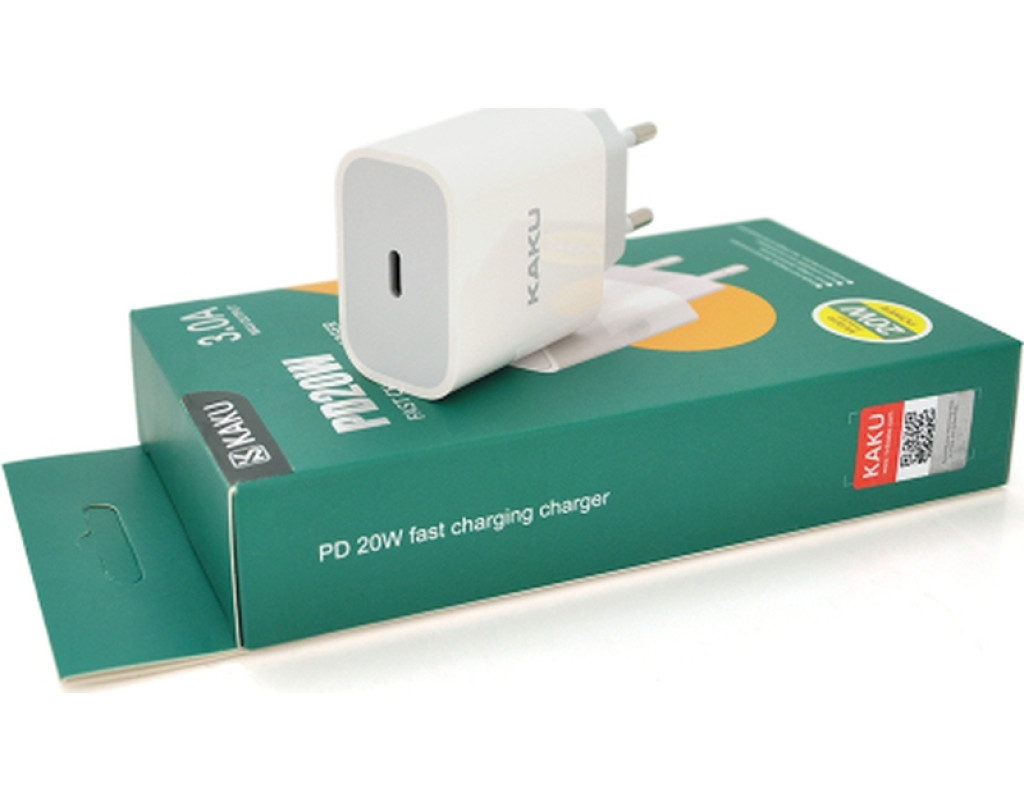Зарядний пристрій KAKUSIGA USB-C PD20W white (KSC-500 HELI)