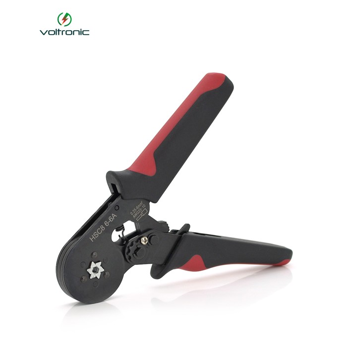Крімпер CINLINELE HCS8 6-6A для обтиску кабельного накінечника, red + набір кабельних наконечників (VE0508,VE1508,VE1008,VE4009,VE2508)