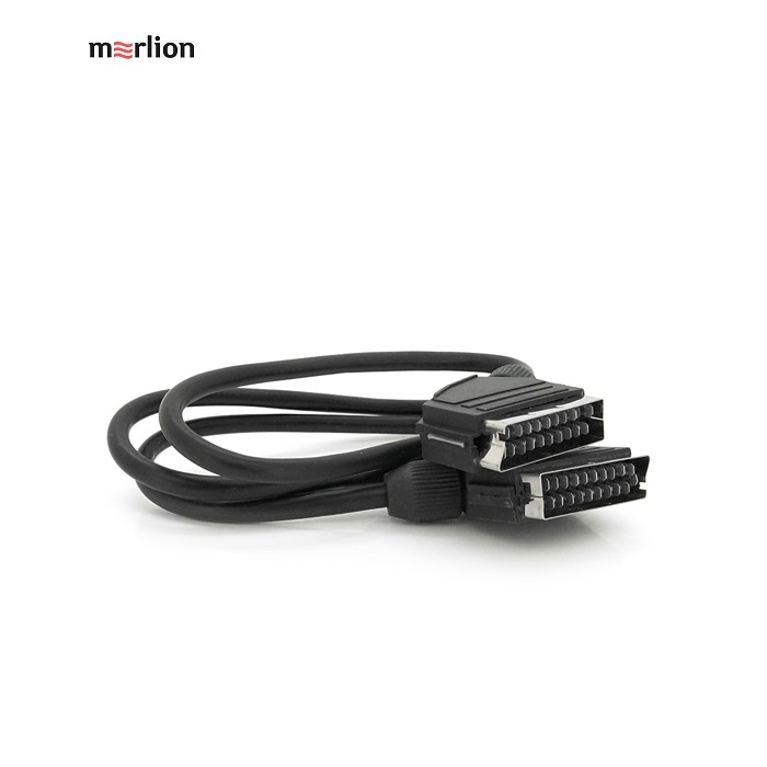 Кабель Merlion SCART (тато)-SCART (тато) 1.2м, (пакет), Q125