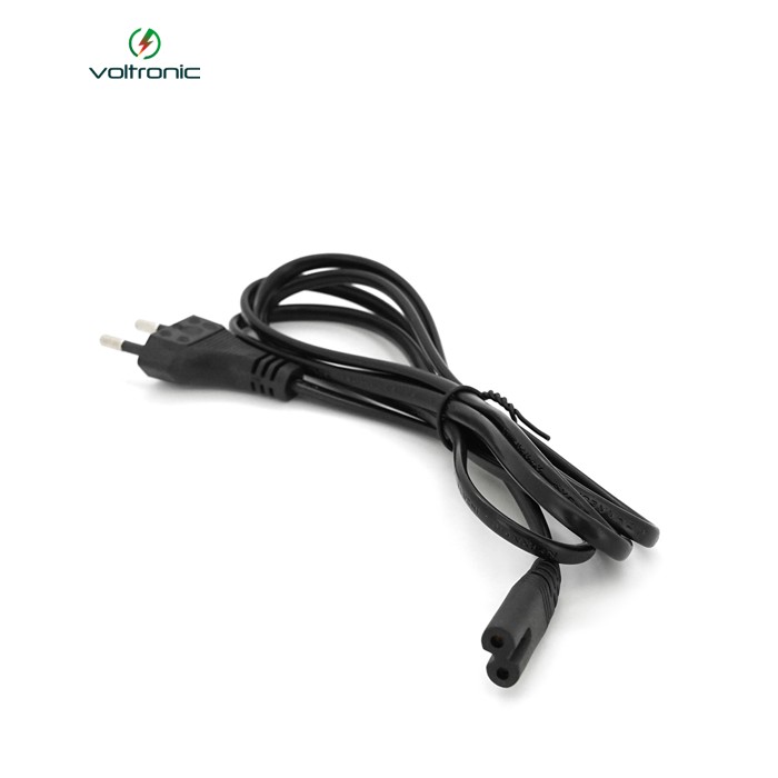 Кабель живлення 1.8m, 0.75mm, PC-184 / 2 CEE7 / 16-C7-1CM8155 2 pin (для побутової техніки), Black, OEM, МЕДЬ!!!
