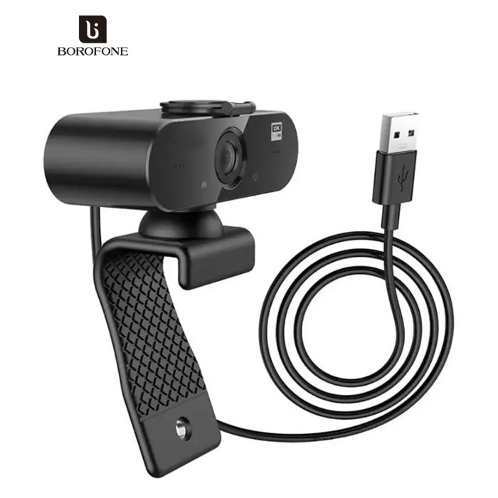 Вебкамера з гарнітурою Borofone BDI04, 1920p, пласт. корпус, Black, Q100