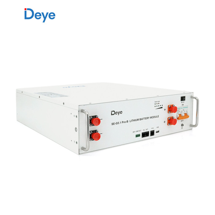 Акумуляторна батарея Deye LiFePO4 SE-G5.1 Pro-B 51,2V 100AH, 5,12kW BMS50A@16S до 32 parallel CAN / RS485, IP21, 6000Cycles, (445*133*540),45kg