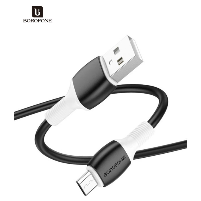 Кабель Borofone BX84, USB-Micro, 2.4A, довжина 1м, Black, BOX