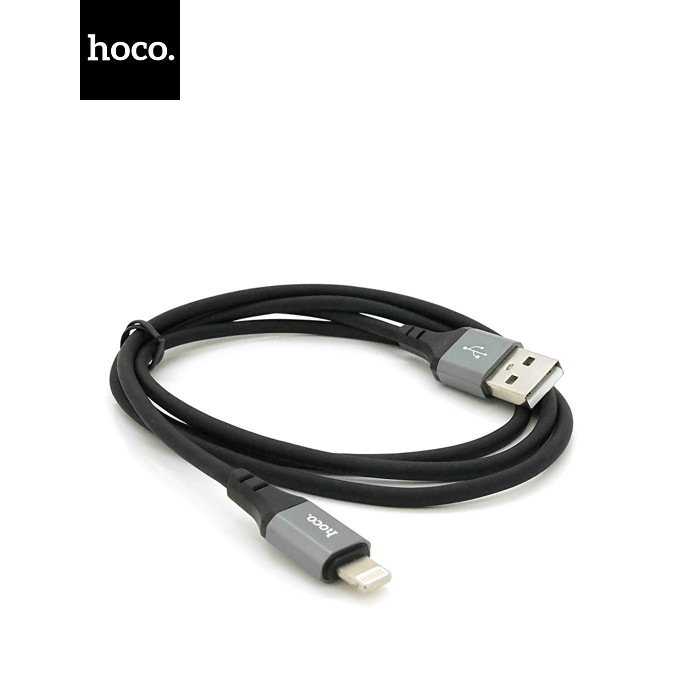 Кабель Hoco X86, Lightning-USB, 2.4A, довжина 1м, Black, BOX