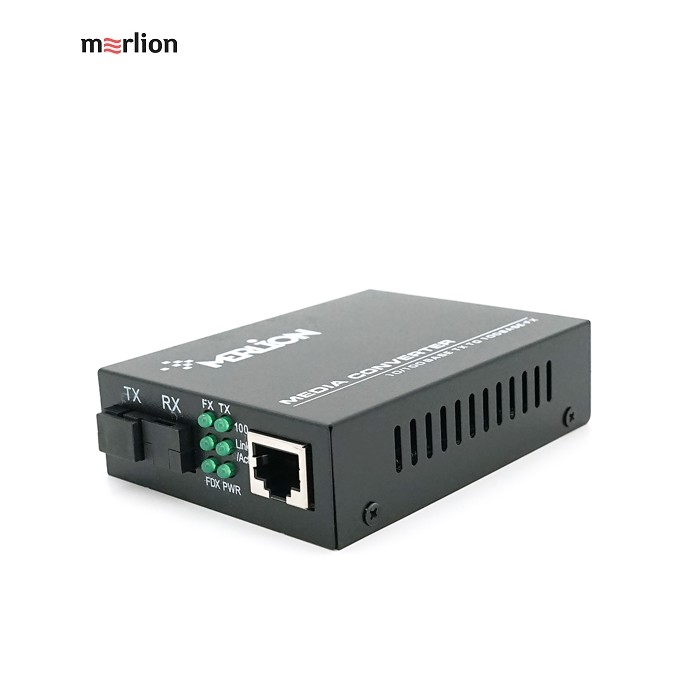 Медіаконвертер Merlion A (IC + 113), 1310 WDM одноволоконний Full / Half duplex, SC 25km (-40 + 85 ° C), + блок живлення 5V 1A Q50