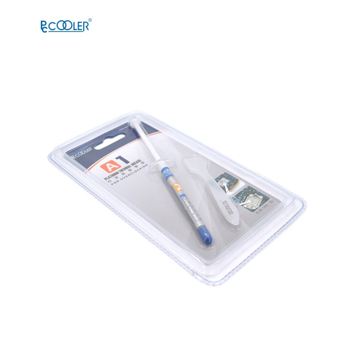 Паста термопровідна PCcooler A1 2g, шприц, Grey,> 7.5,0W / m-K, <0.006 ° C-in² / W, -50 ° ≈180 °, В'язкість -85K cPs, блістер Q50