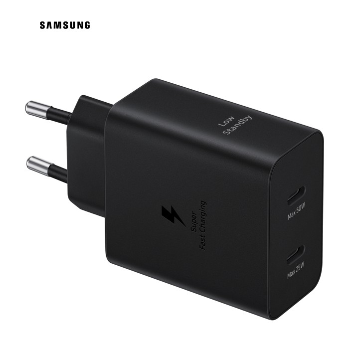 Зарядний пристрій Samsung 50W 2xUSB-С + cableUSB-C to USB-C 1.8m black (EP-T5020XBEGEU)