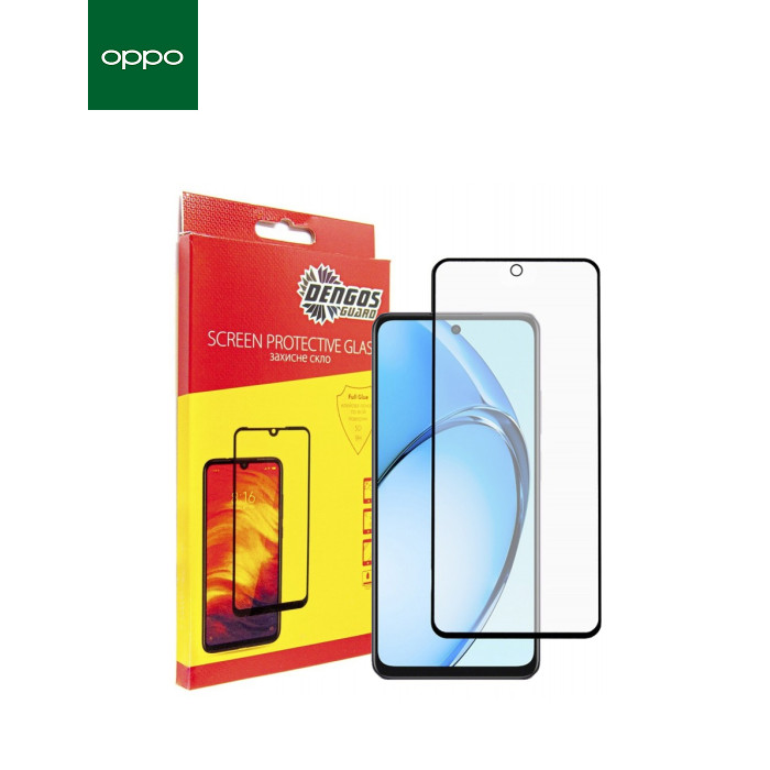 Скло захисне Dengos Full Glue OPPO A60 (black) (TGFG-364)