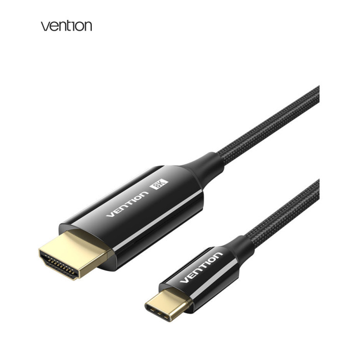 Кабель мультимедийный USB-C to HDMI M 1.8m 8K60Hz black Vention (CRCBAC)