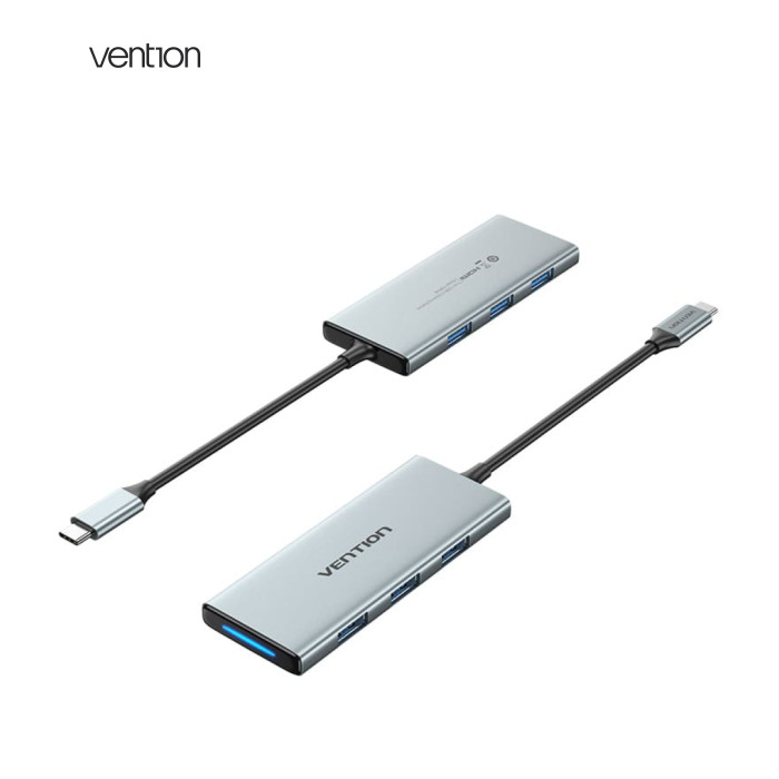 Концентратор Vention USB 3.1 Type-C to HDMI/USB 3.0x3/SD/TF/PD 100W 7-in-1 (TOPHB)