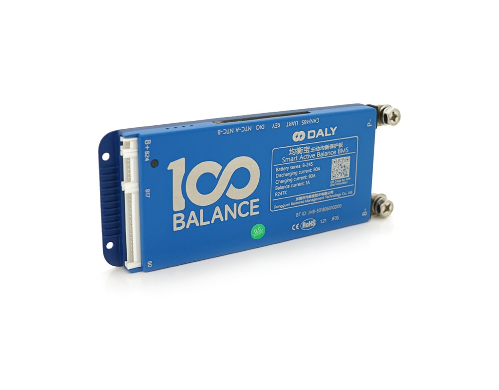 Universal BMS smart плата DaLy LiFePO4 8-24S 80A з Bluetooth + CAN + активний балансир 1A