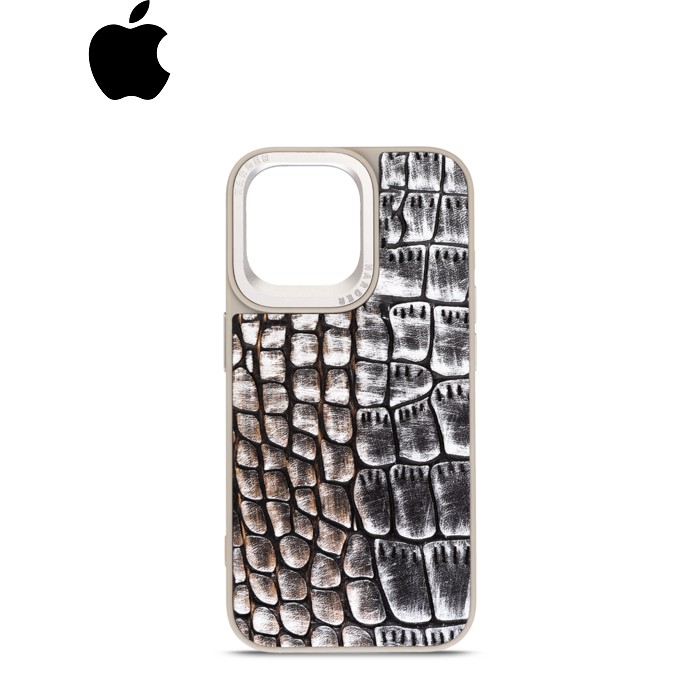 Чохол до мобільного телефона Harder Glamorous Croco Apple iPhone 15 Pro Max Grey Gold (ARM76766)