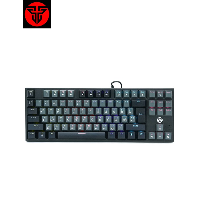 Клавіатура USB Fantech ATOM MK876, (Eng / Укр / Рус), Grey (red switch), 87к, Q10