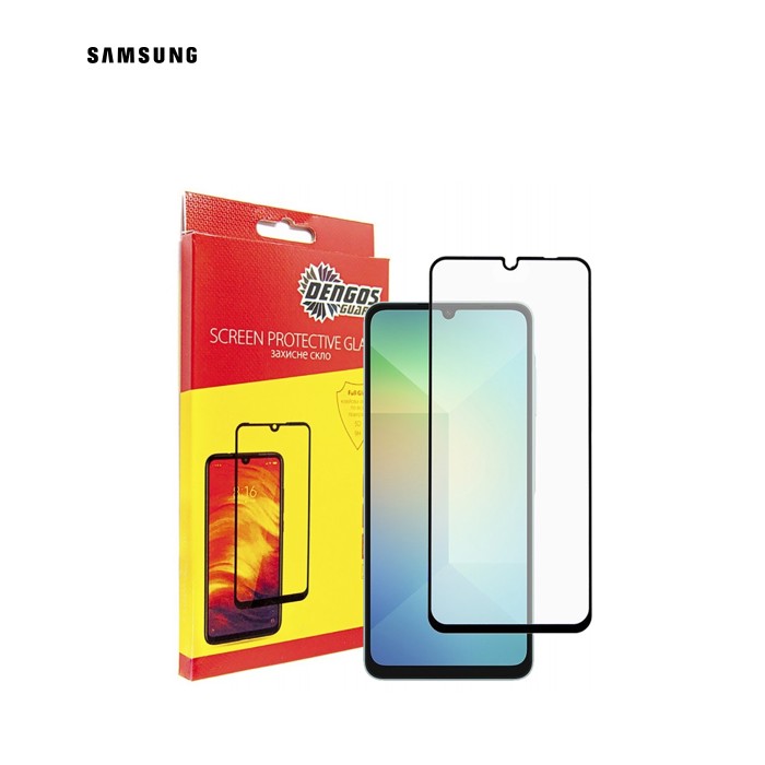 Стекло защитное Dengos Full Glue Samsung Galaxy A06 (black) (TGFG-365)