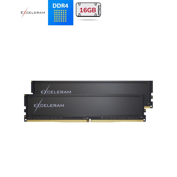 Модуль пам'яті для комп'ютера DDR4 16GB (2x8GB) 3200 MHz Black Sark eXceleram (ED4163222AD)