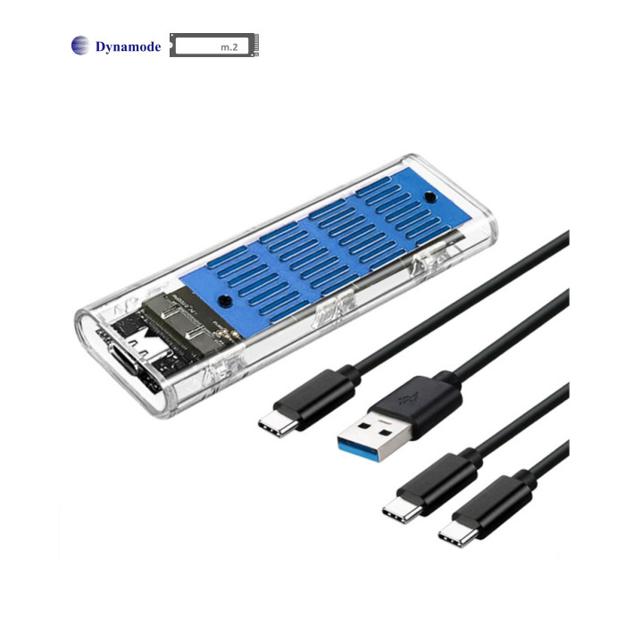 Кишеня зовнішня Dynamode M.2 SSD NVMe/SATA combo ч-з USB3.2 GEN2 Type-C (DM-CAD-SSD09)