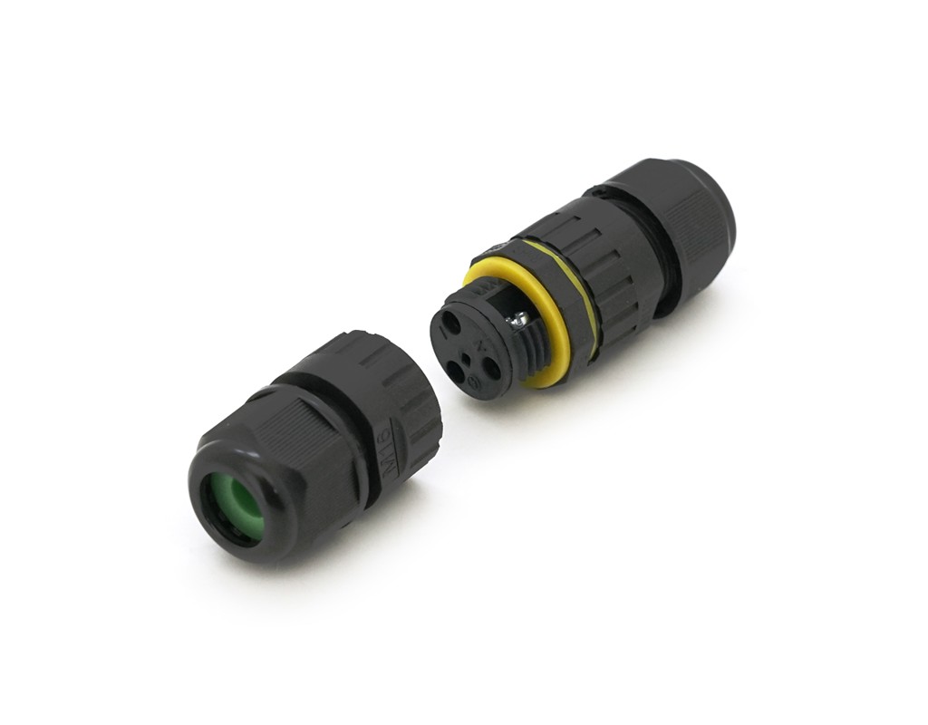 Кабельний з'єднувач EW-M16-2P, під кабель 3,5-7 мм, 2P, 17.5A, 450V, Black