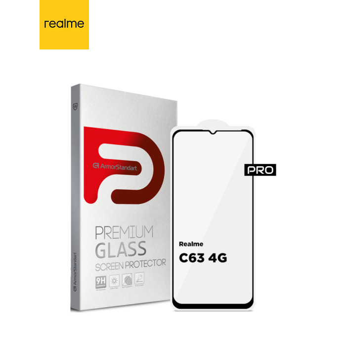 Скло захисне Armorstandart Pro Realme C63 4G Black (ARM78445)