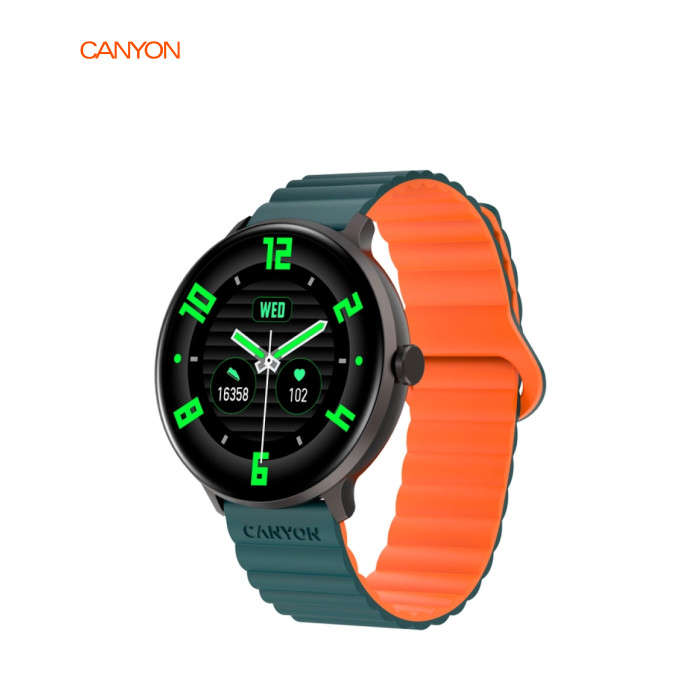 Смарт-годинник Canyon Jacky SW-69 Green Orange (CNS-SW69BG)
