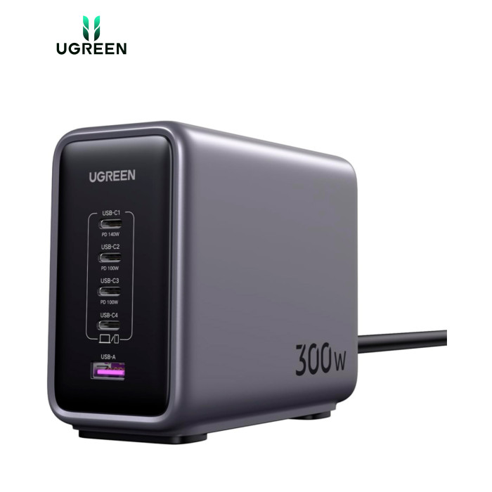 Зарядний пристрій Ugreen 5xUSB 300W Nexode (5хUSB-C) CD333 (90903B)