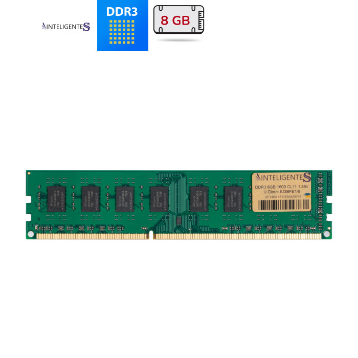 Модуль пам'яті для комп'ютера DDR3L 8GB 1600 MHz INTELIGENTES (IU3BFB1/8)