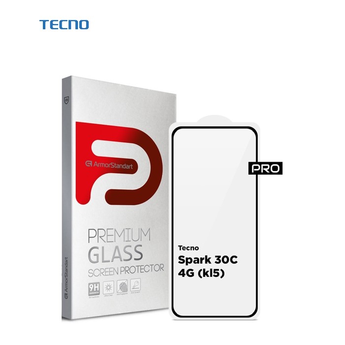 Скло захисне Armorstandart Pro Tecno Spark 30C 4G (kl5) Black (ARM81169)