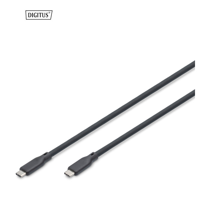 Дата кабель USB-C to USB-C 2.0m USB 4.0 Gen2 20G 240W 8K silicone black Digitus (AK-300344-020-S)