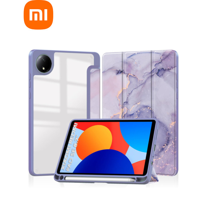 Чехол для планшета BeCover Soft Edge TPU Xiaomi Redmi Pad SE 8.7" Purple Marble (712577)