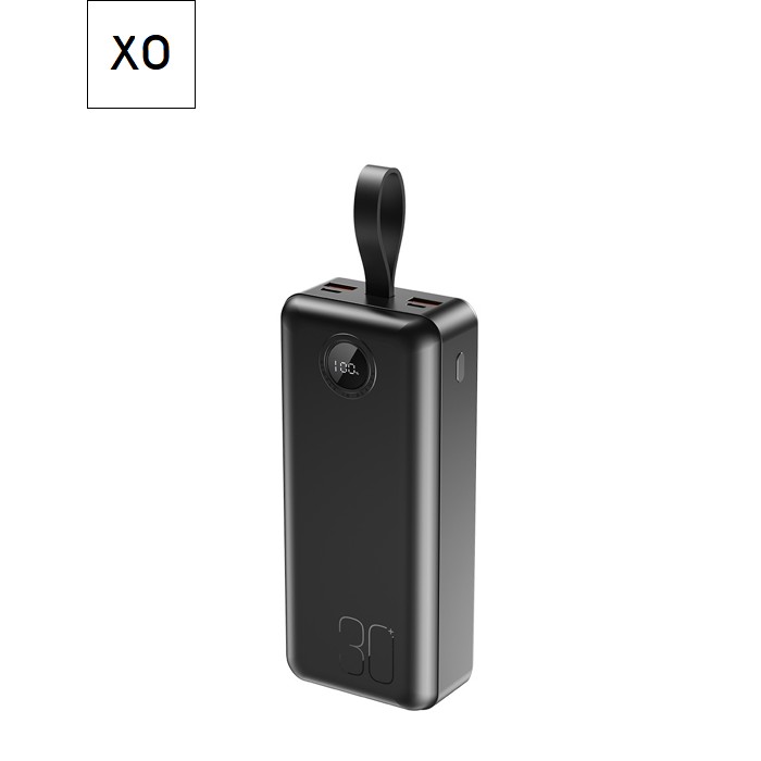 Батарея універсальна XO 30000mAh, PD/20W, QC/22.5W, with light, black (PR240_Black)