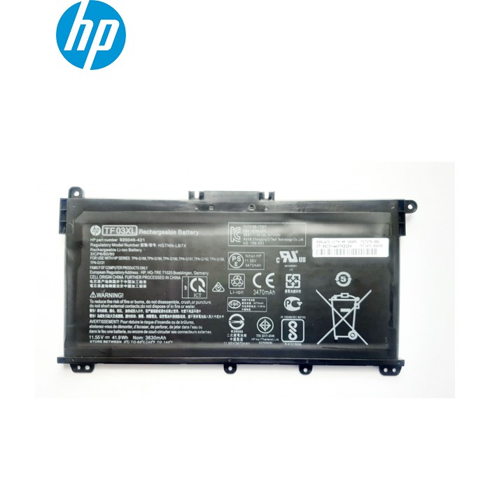 Аккумулятор для ноутбука HP Pavilion 15-cd TF03XL, 3630mAh (41.9Wh), 3cell, 11.55V, Li-P (A47660)