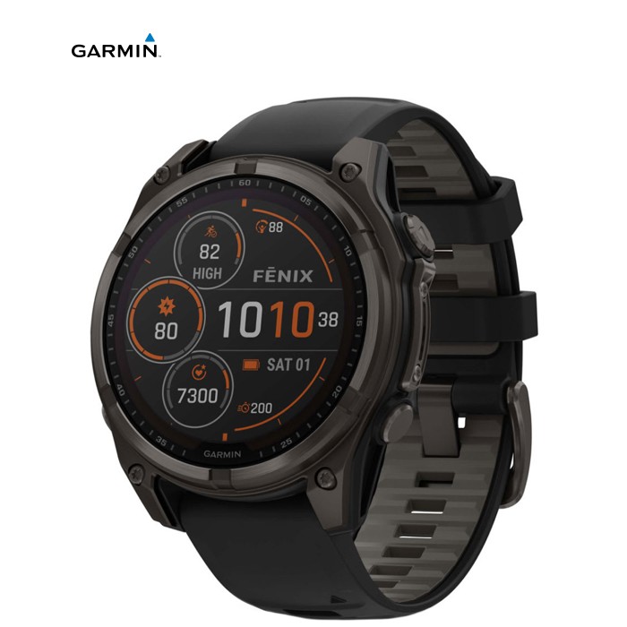 Смарт-часы Garmin fenix 8 47mm,Saph Solar,CrbnGry Ti/Blk,Blk/PblGryBnd (010-02906-11)