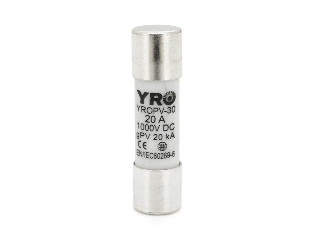 Плавкий запобіжник YROPV-30, 20A, 1000Vdc, 10&times;38mm, постійна напруга, 10 штук в упаковці, ціна за 1 штуку