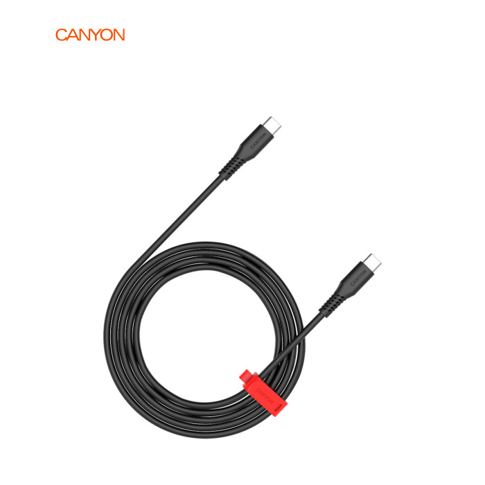 Дата кабель USB-C to USB-C 2.0m CC60SC 60W Black Canyon (CNS-CC60SC20B)
