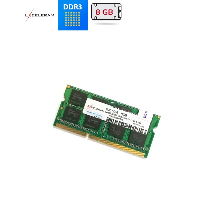 Модуль памяти для ноутбука SoDIMM DDR3 8GB 1600 MHz eXceleram (E30148A)
