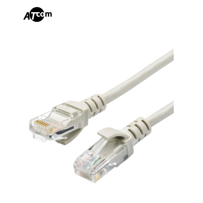 Патч-корд литий, UTP, RJ45, Cat.5e, 5m, сірий
