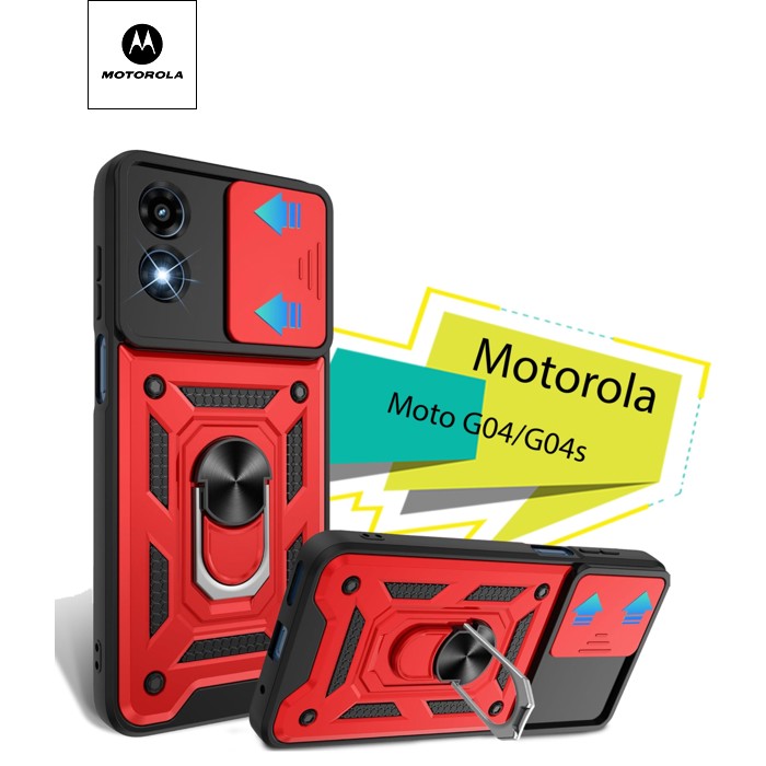 Чохол до мобільного телефона BeCover Military Motorola Moto G04/G04s Red (713065)