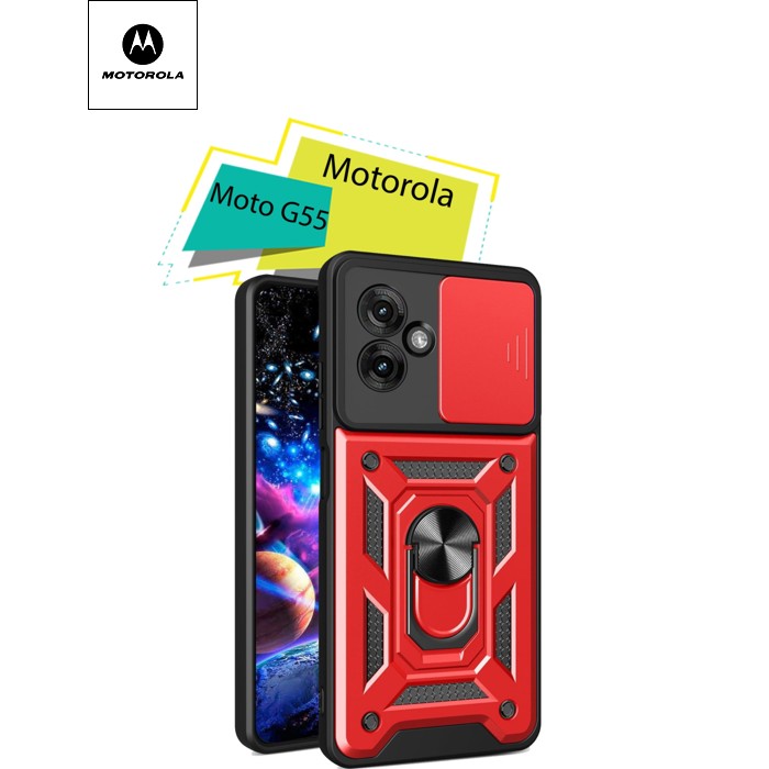 Чохол до мобільного телефона BeCover Military Motorola Moto G55 Red (713059)