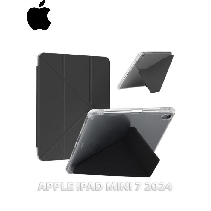 Чехол для планшета BeCover Ultra Slim Origami Transparent Apple iPad Mini 7 2024 Black (712934)